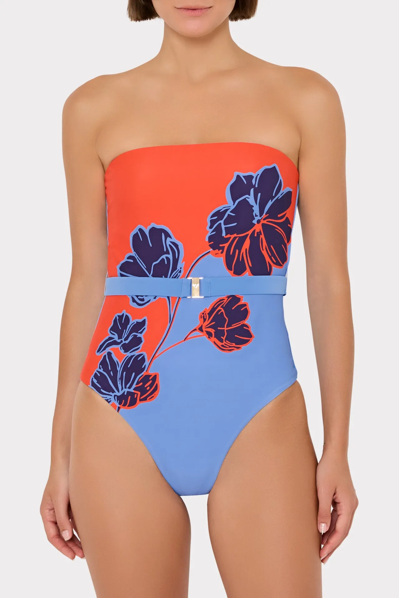 Skewed Petal Strapless One Piece sold by Milly product image thumbnail 3