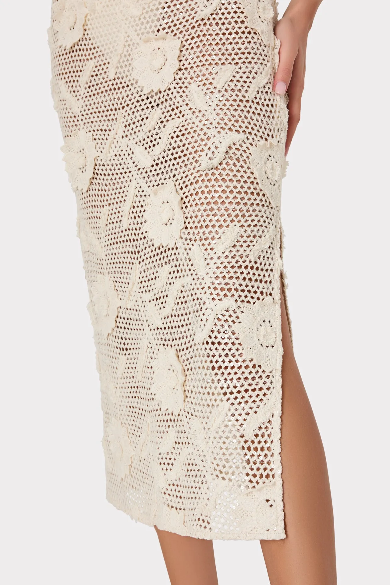 Sequin Crochet Cover-Up Dress sold by Milly product image thumbnail 4
