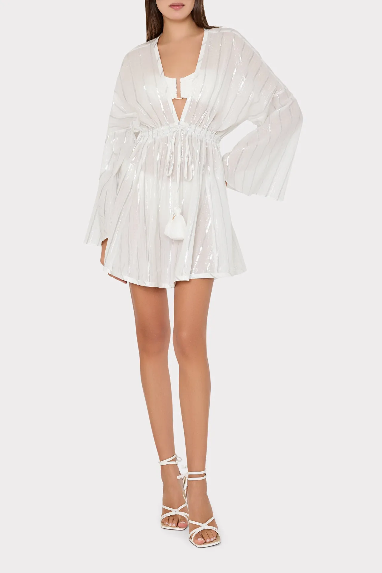 Olympia Lurex Stripe Coverup Dress sold by Milly product image thumbnail 2