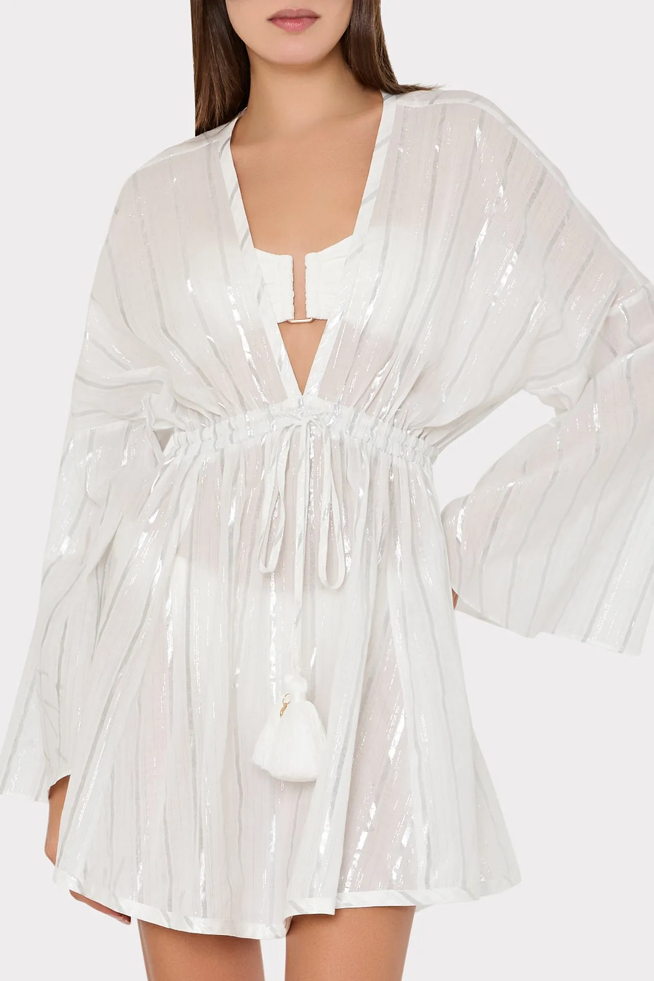 Olympia Lurex Stripe Coverup Dress sold by Milly product image thumbnail 4