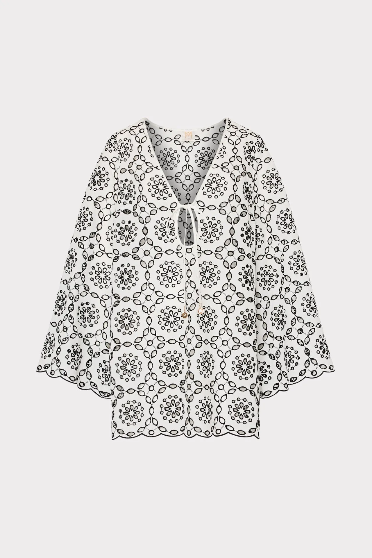 Viara Two Tone Circle Eyelet Dress sold by Milly