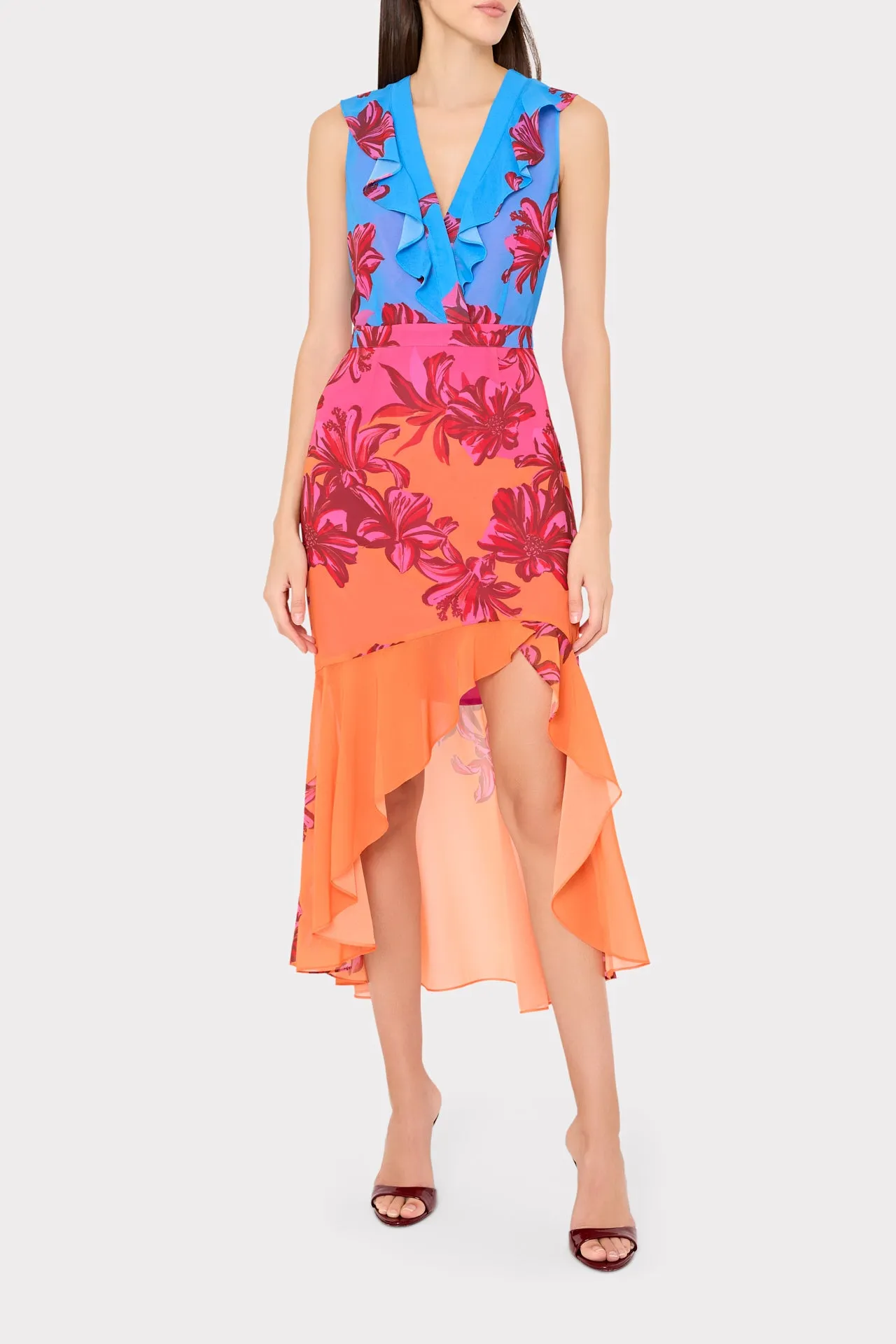Nanci Printed Midi Dress sold by Milly product image thumbnail 2