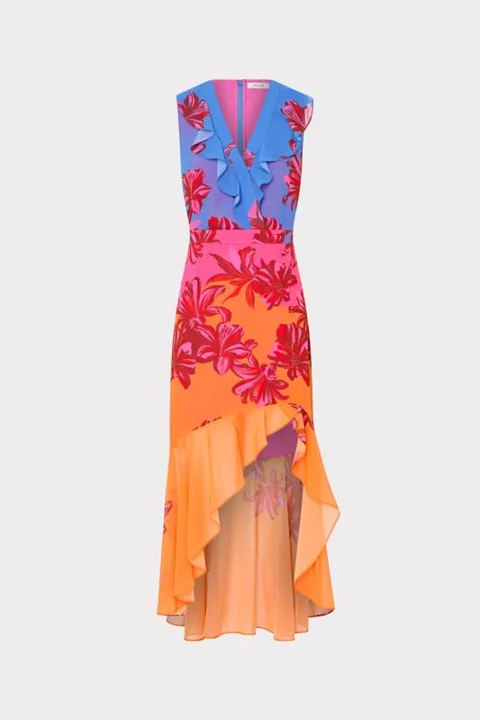 Nanci Printed Midi Dress sold by Milly