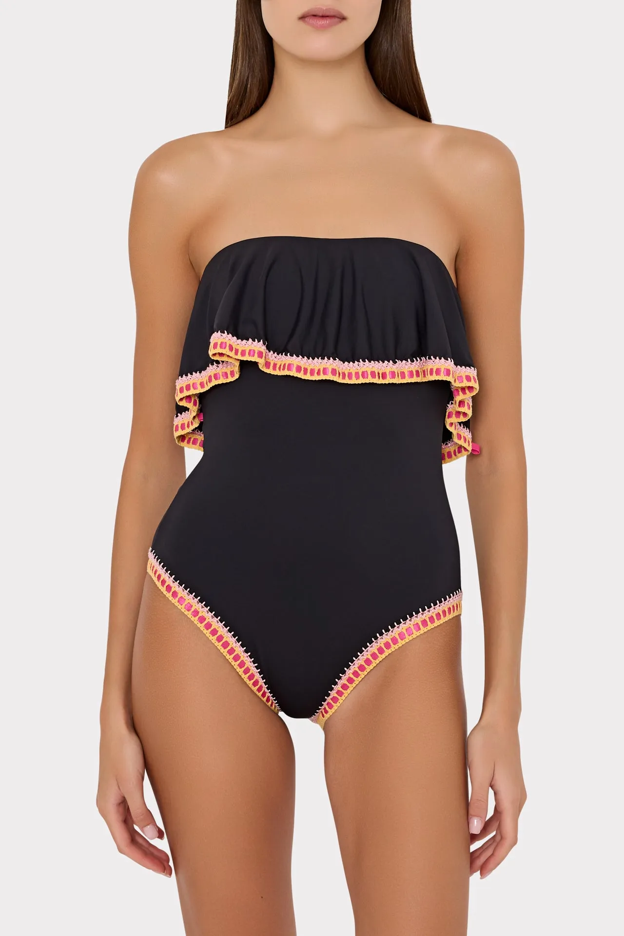 Strapless Crochet Ruffle One Piece sold by Milly product image thumbnail 2