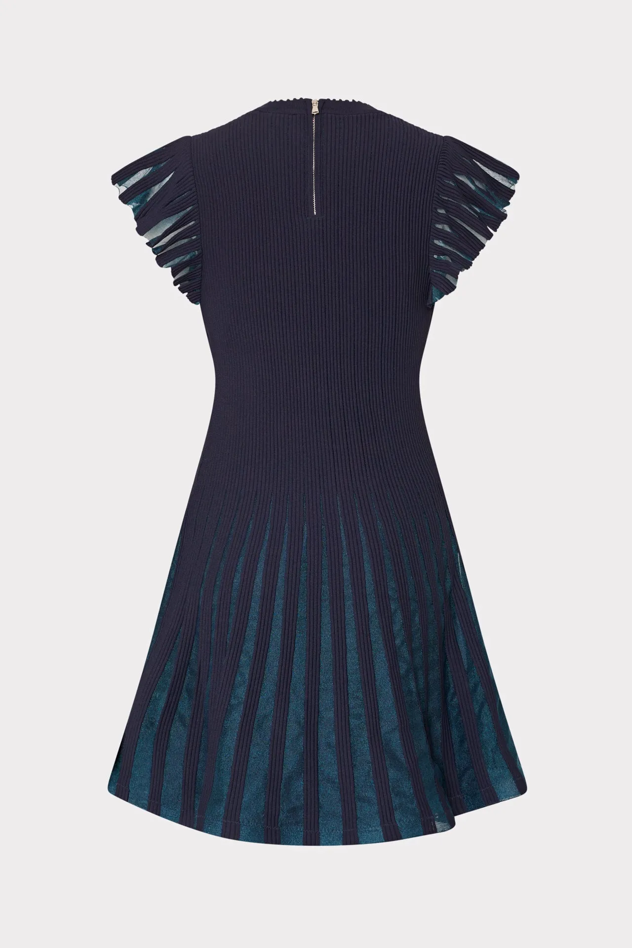 Sheer Flutter Sleeve Knit Dress sold by Milly product image thumbnail 4