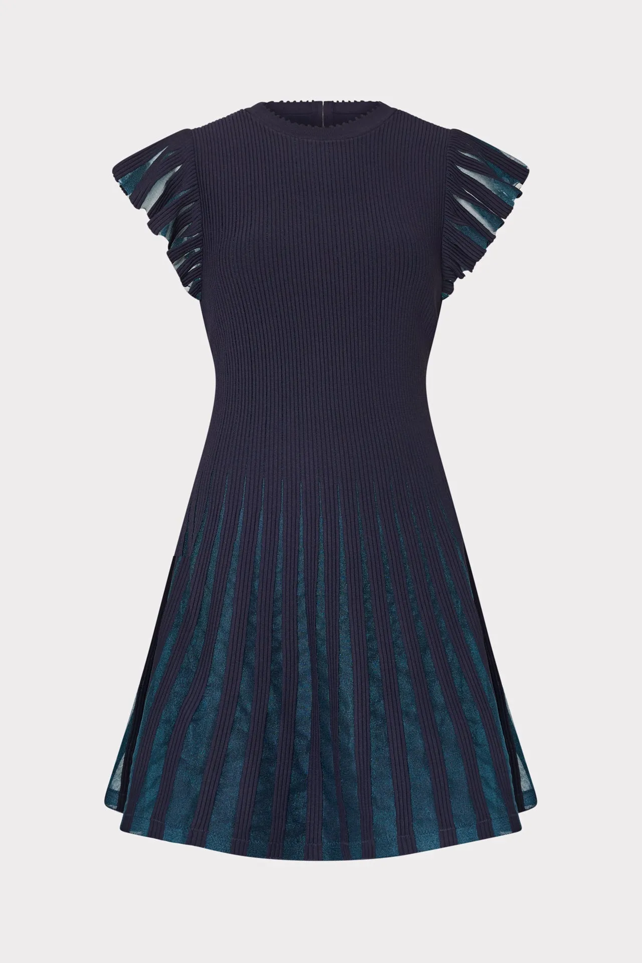 Sheer Flutter Sleeve Knit Dress sold by Milly