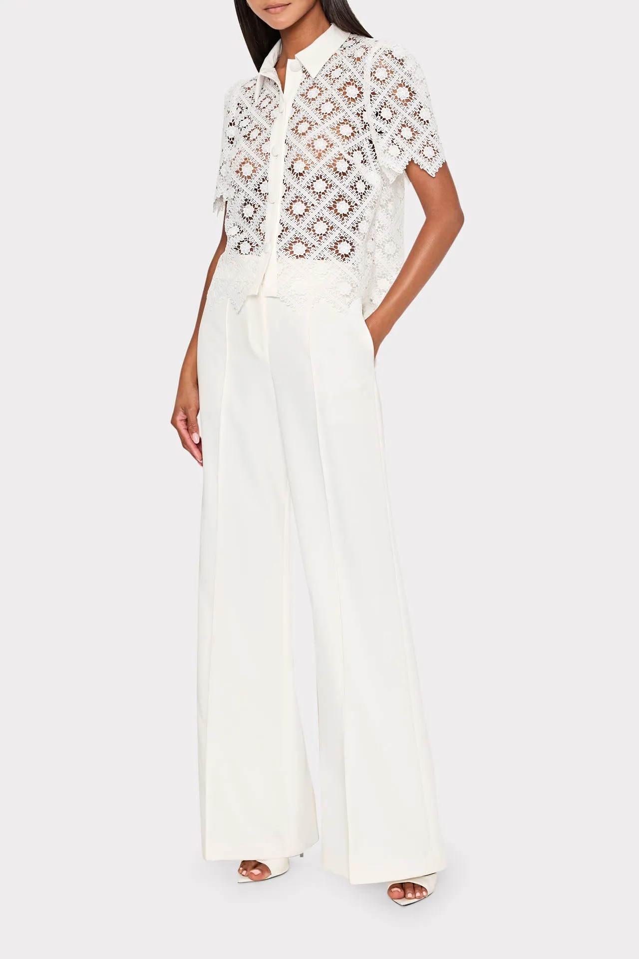 Addison Tile Lace Top sold by Milly product image thumbnail 2