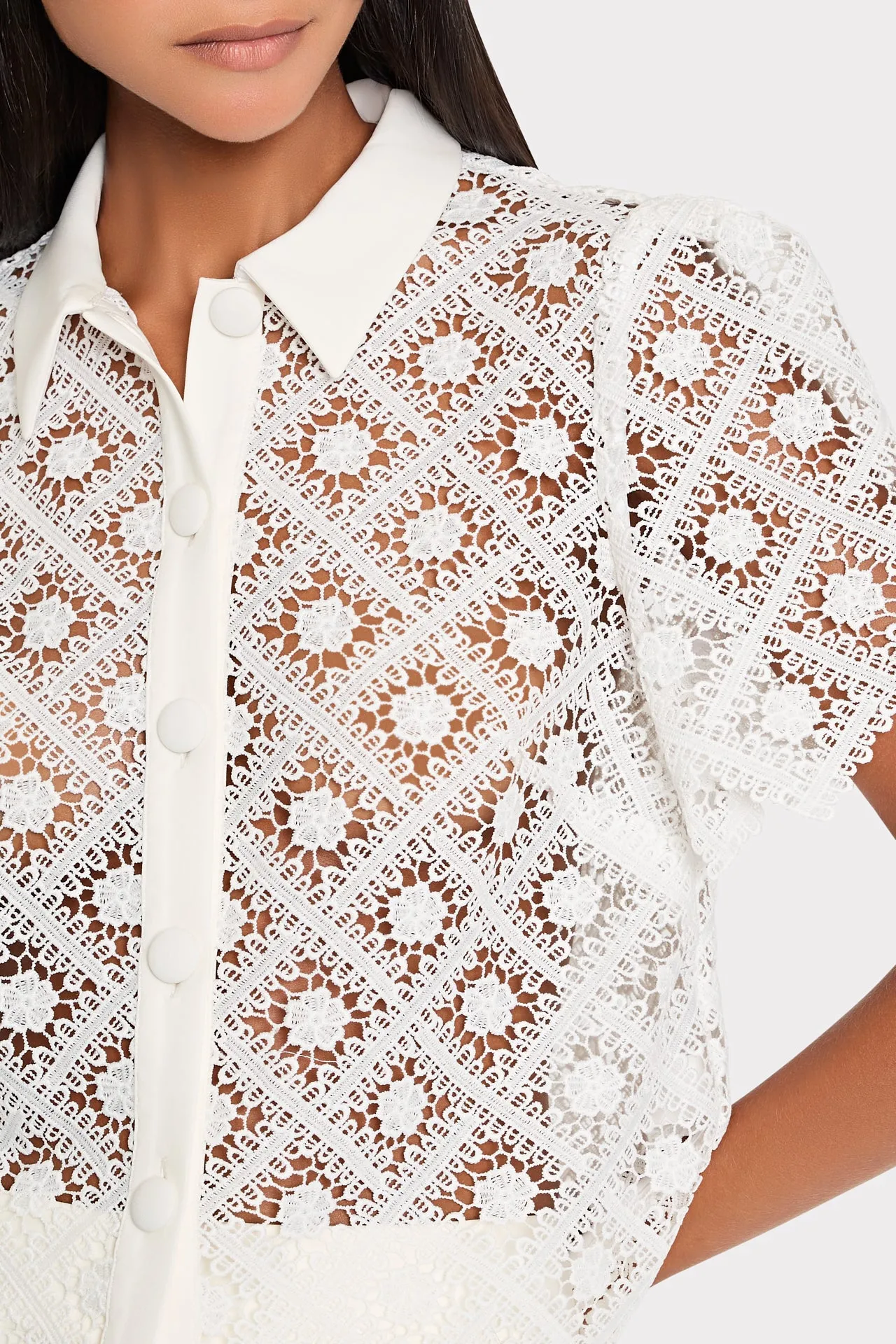 Addison Tile Lace Top sold by Milly product image thumbnail 3