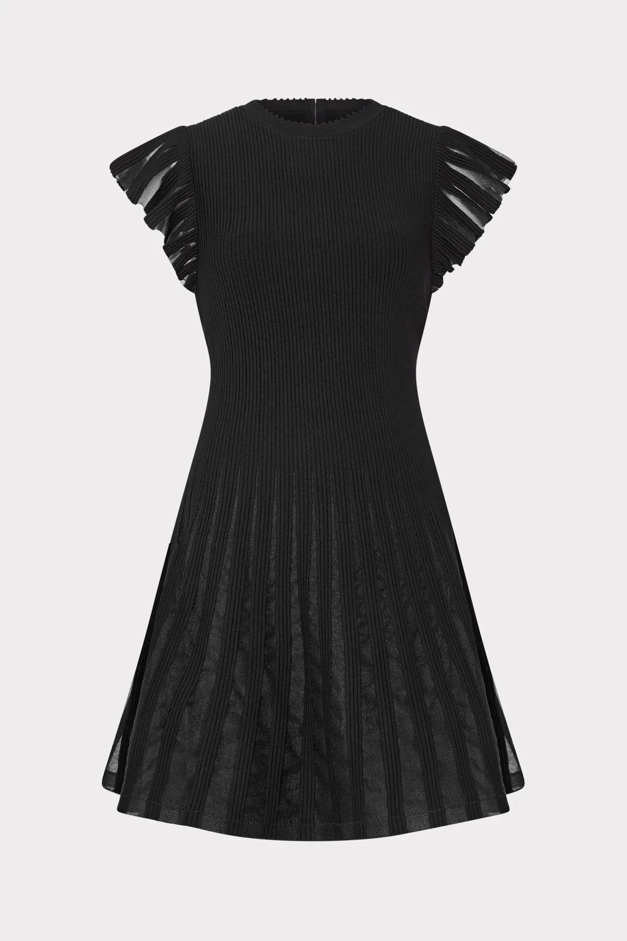 Sheer Flutter Sleeve Knit Dress sold by Milly