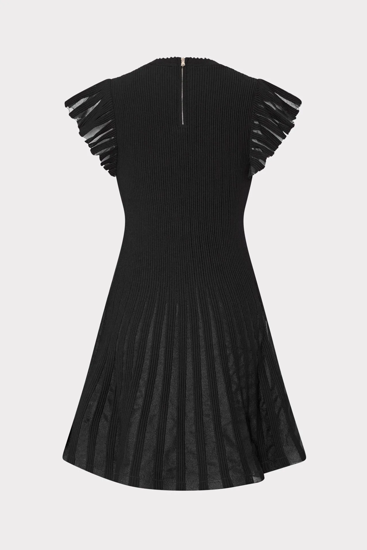 Sheer Flutter Sleeve Knit Dress sold by Milly product image thumbnail 4