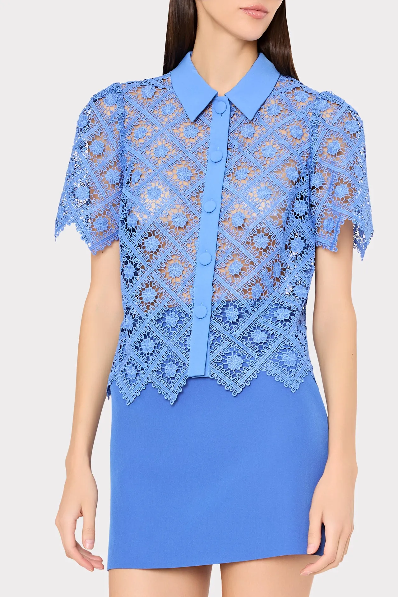 Addison Tile Lace Top sold by Milly product image thumbnail 4
