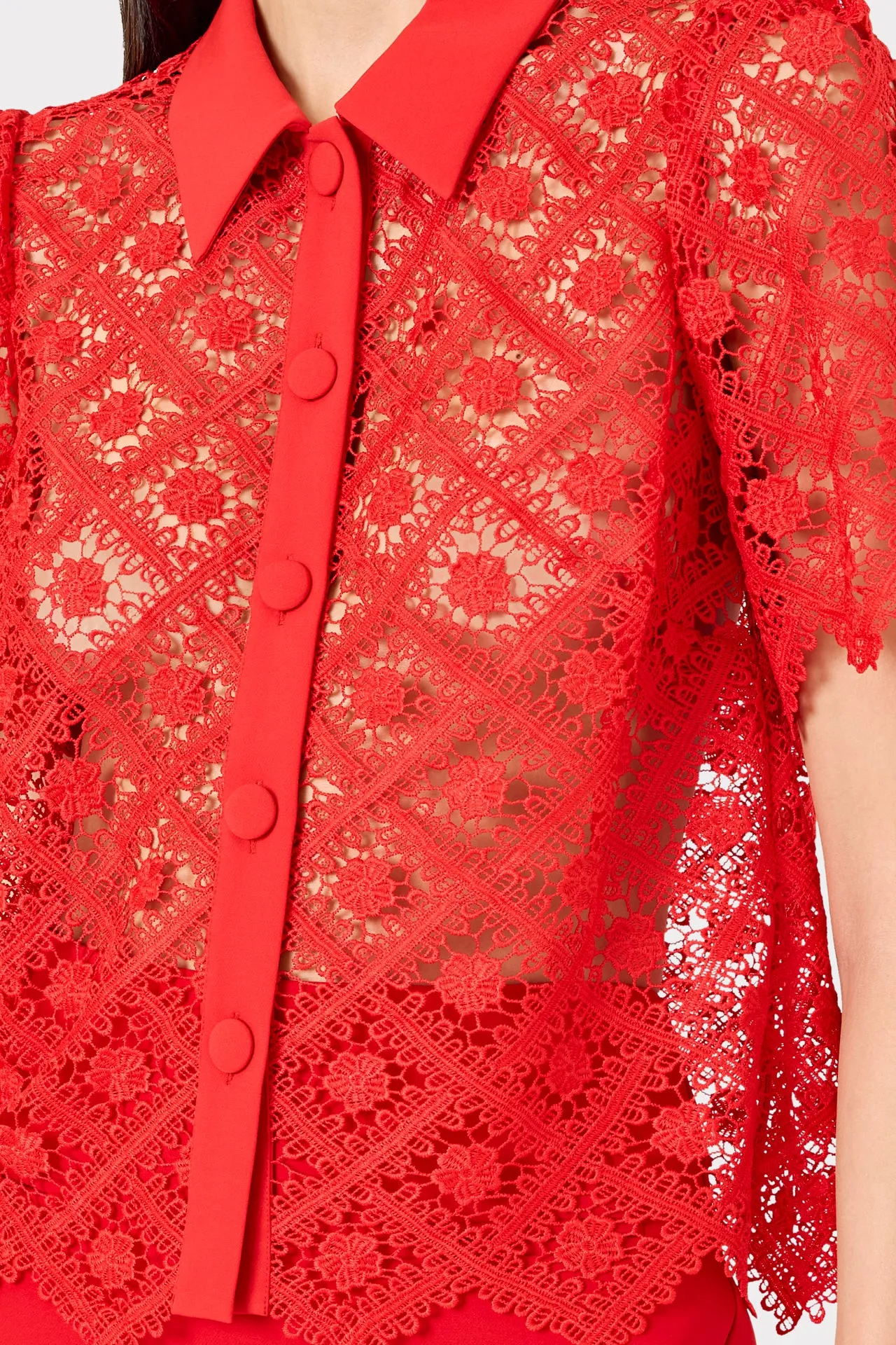 Addison Tile Lace Top sold by Milly product image thumbnail 3