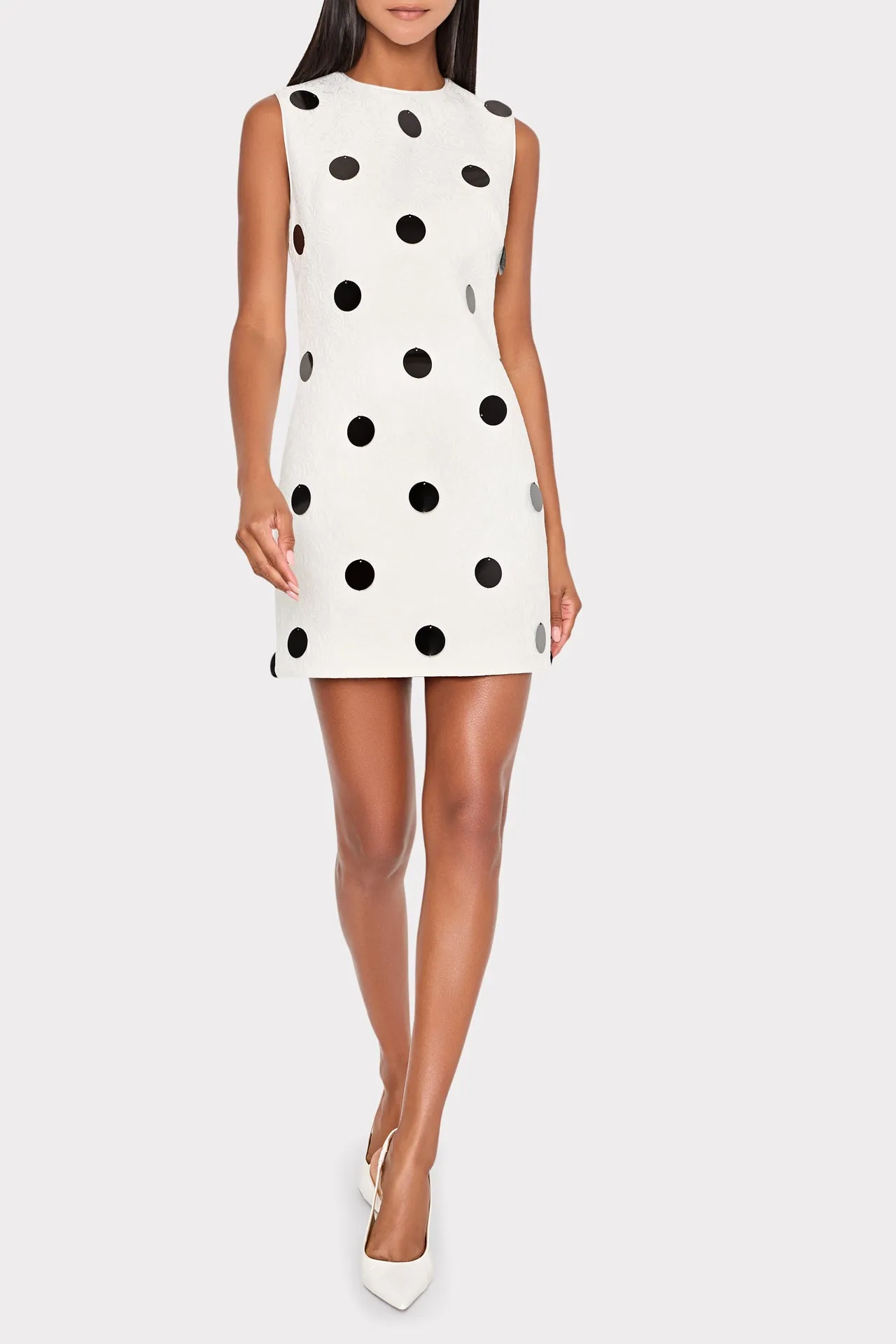 Ivette Polka Dot Pailette Mini Dress sold by Milly product image thumbnail 2