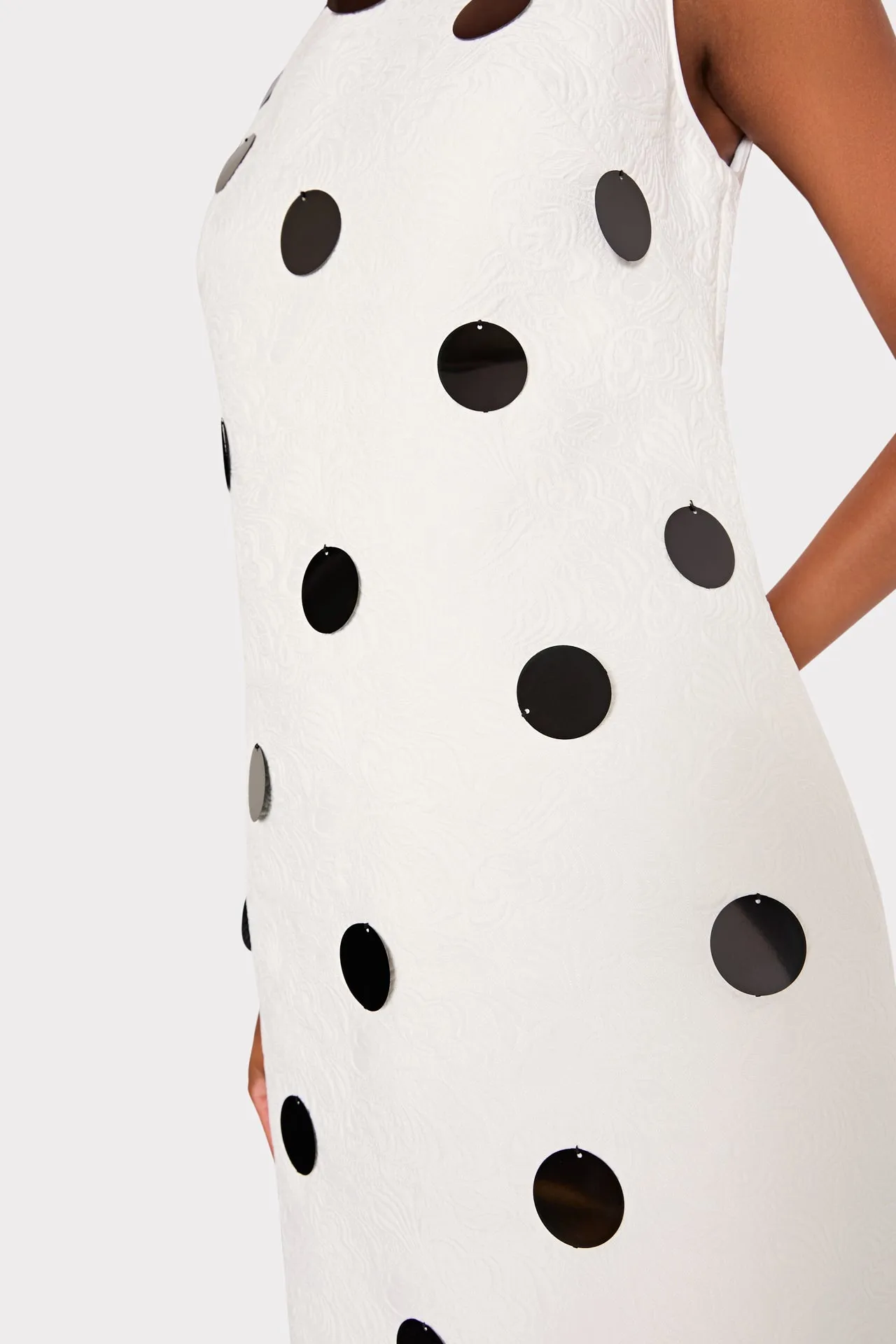 Ivette Polka Dot Pailette Mini Dress sold by Milly product image thumbnail 4