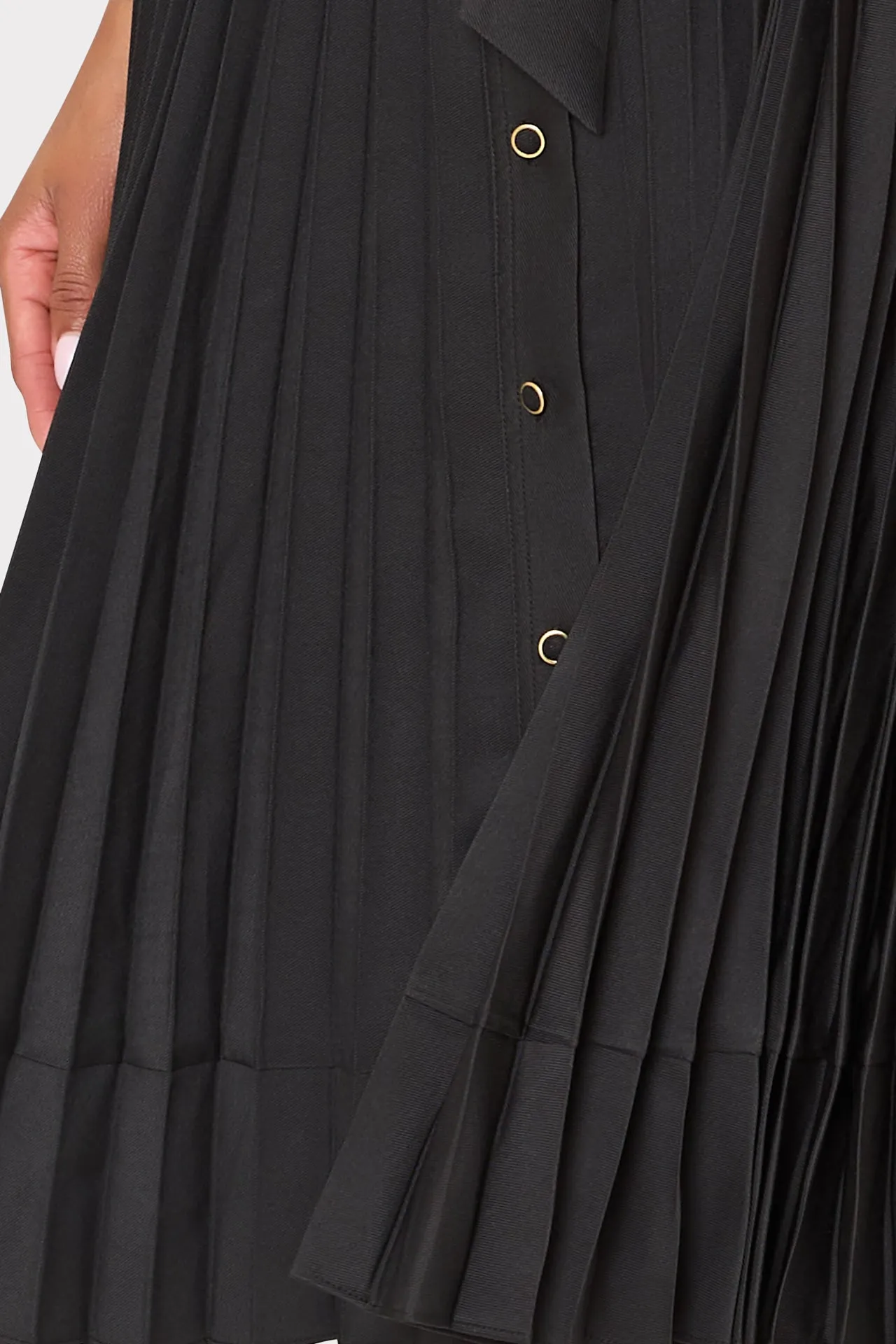 Johanna Pleated Twill Midi Dress sold by Milly product image thumbnail 4