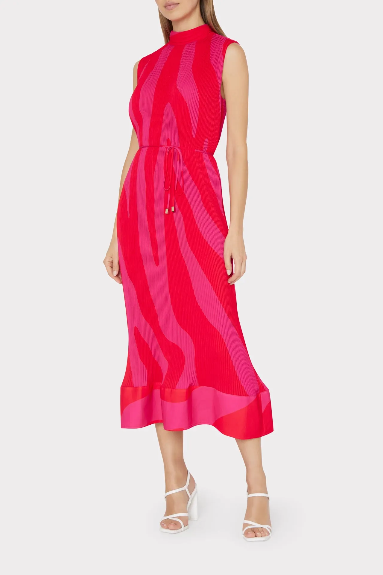 Melina Zebra Pleated Dress sold by Milly product image thumbnail 2
