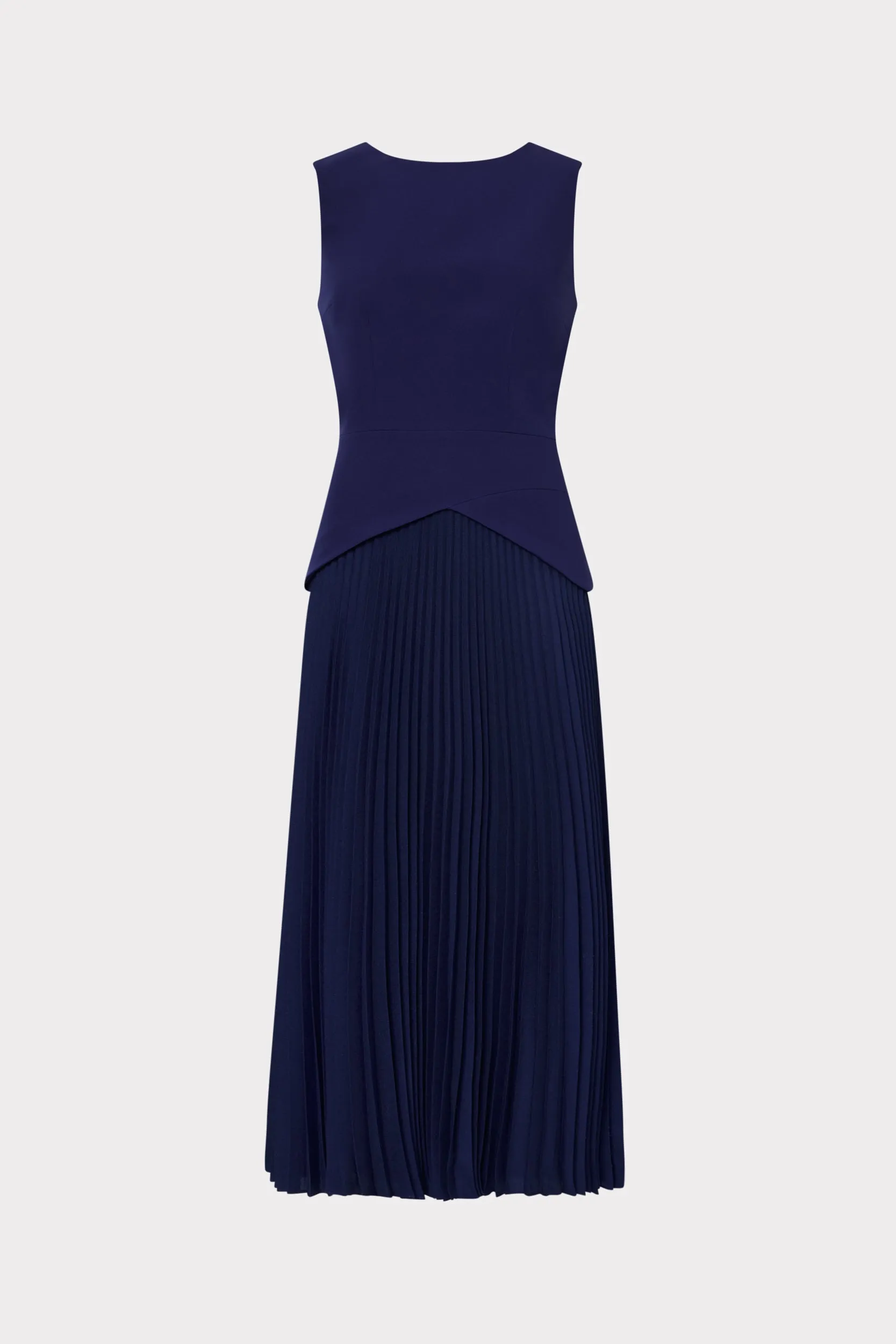 Haddy Pleated Midi Dress sold by Milly