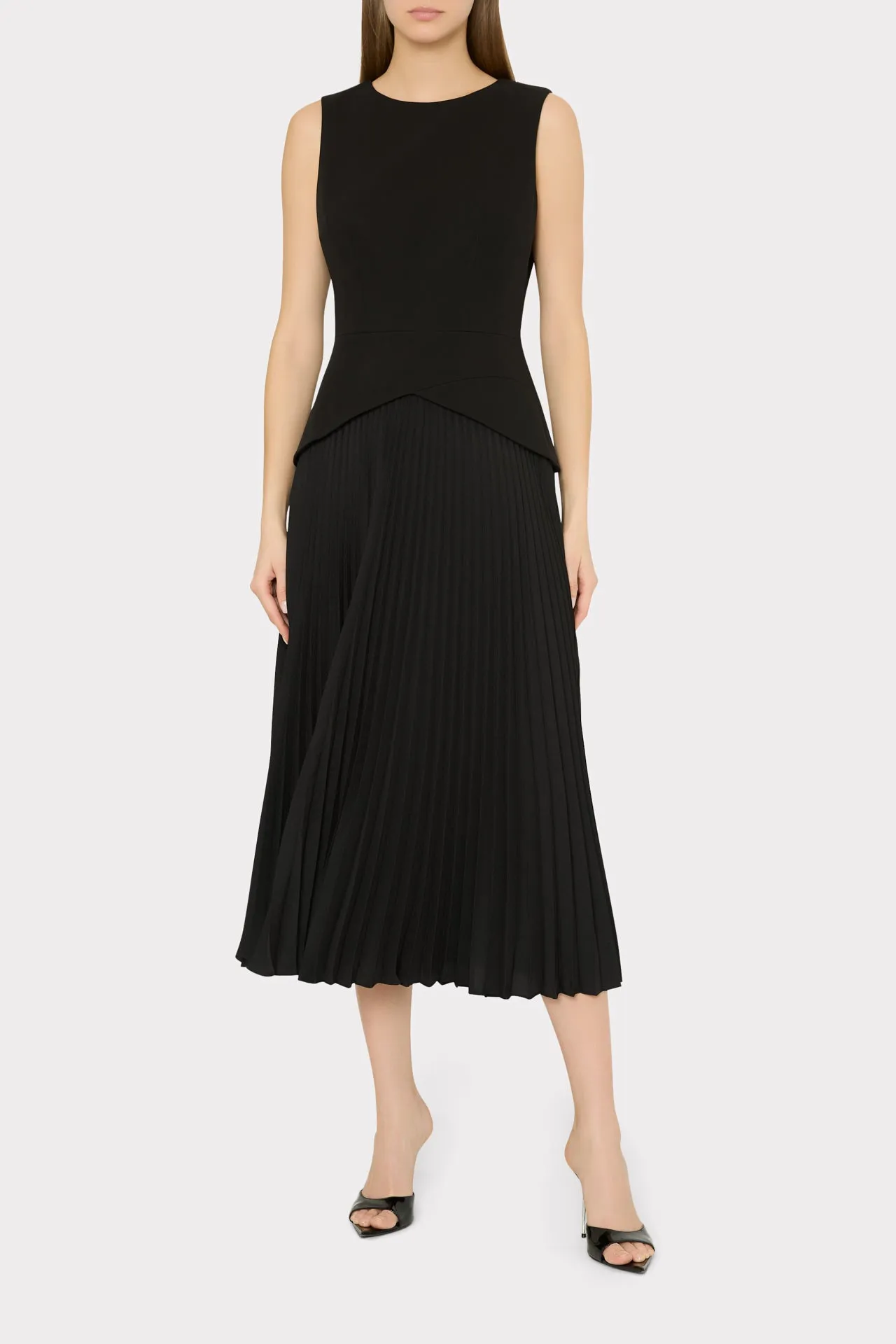 Haddy Pleated Midi Dress sold by Milly product image thumbnail 3