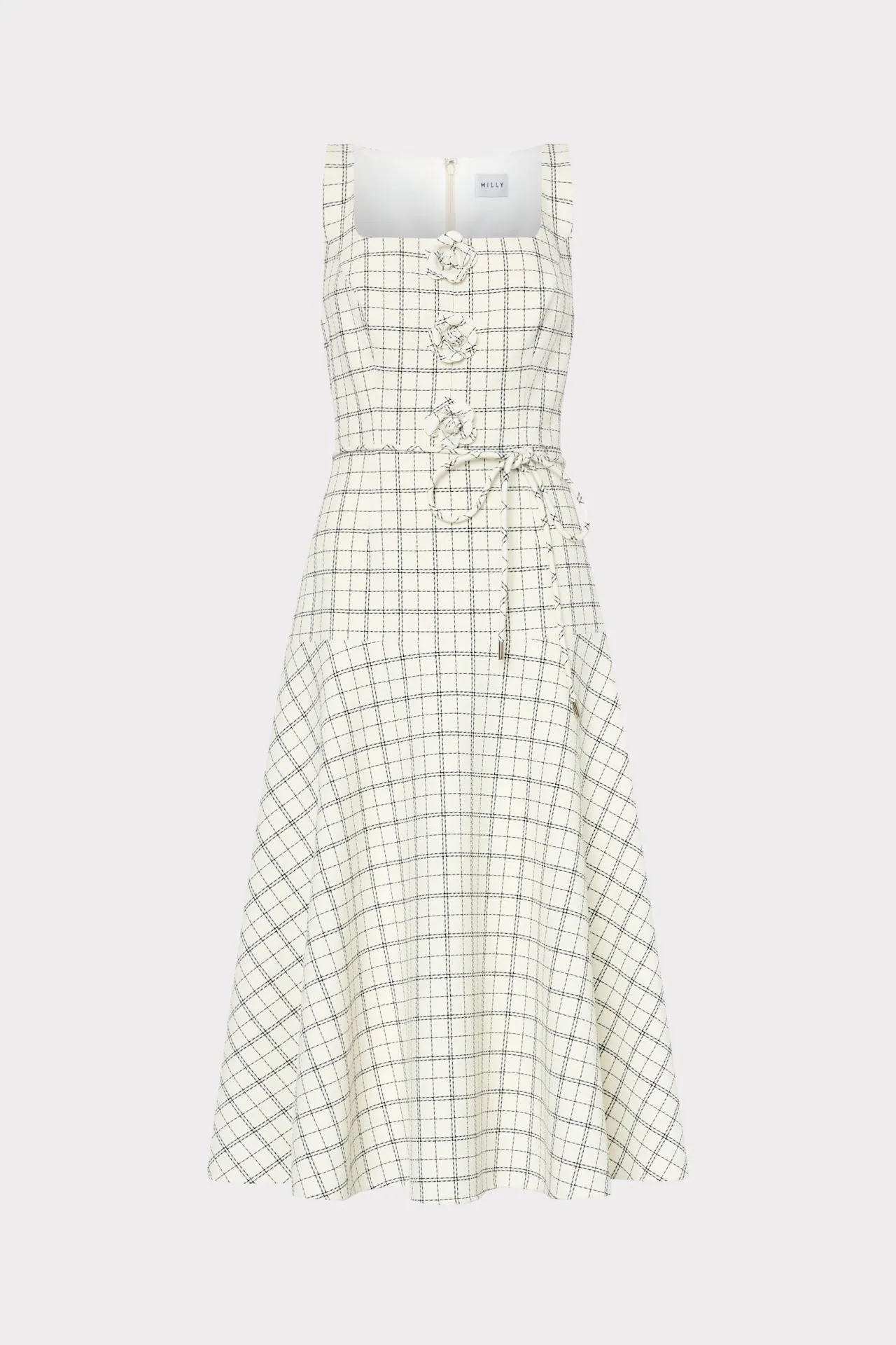 Mira Plaid Midi Dress sold by Milly