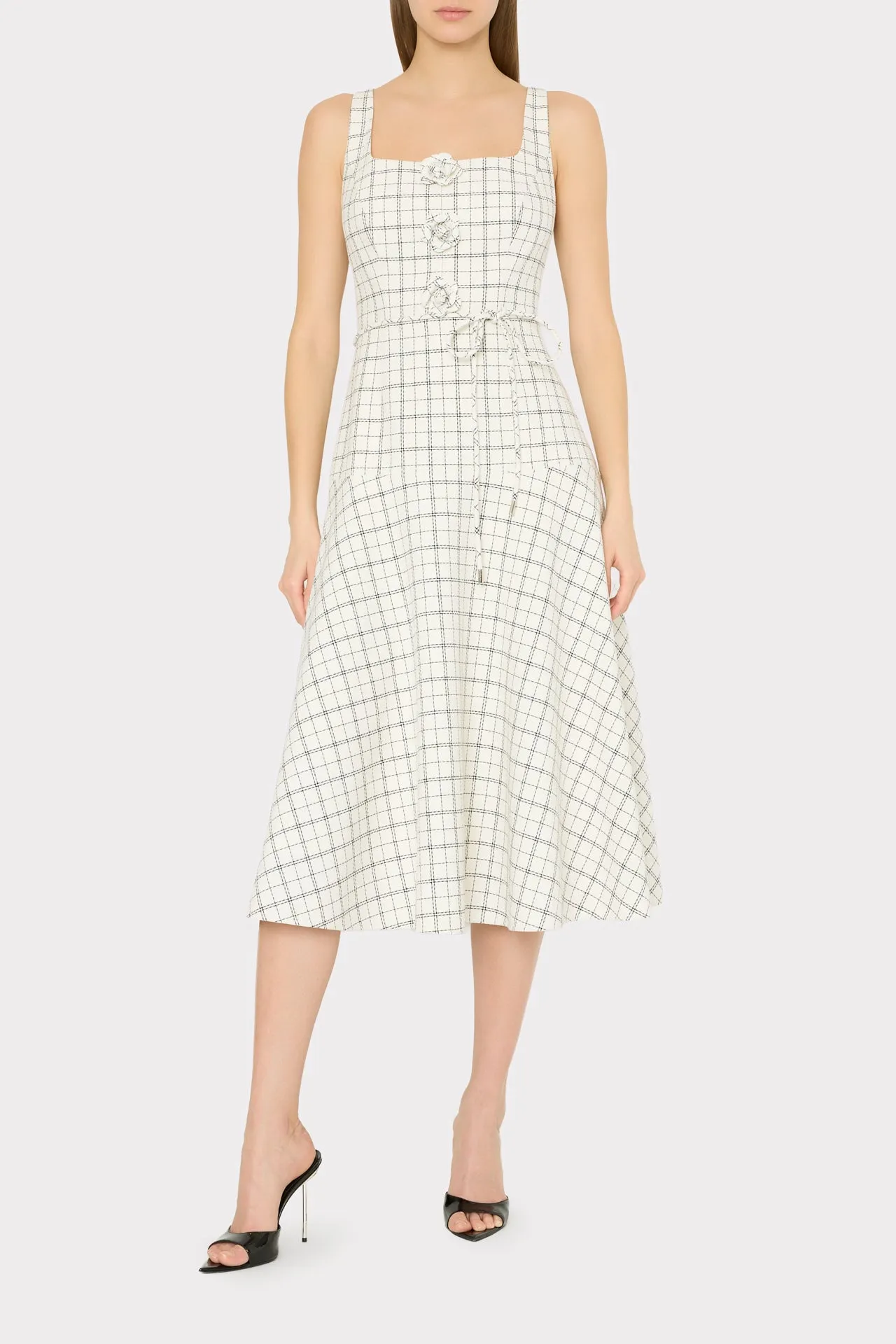 Mira Plaid Midi Dress sold by Milly product image thumbnail 2