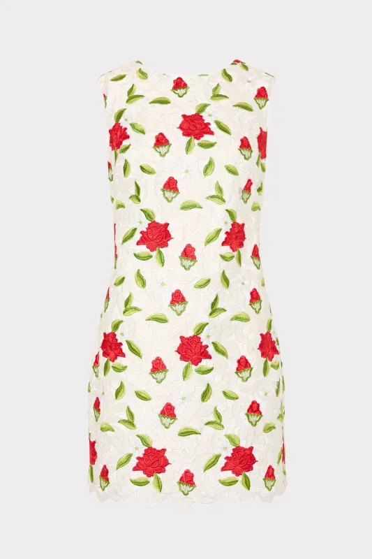 Ivette Rose Embroidered Mini Dress sold by Milly
