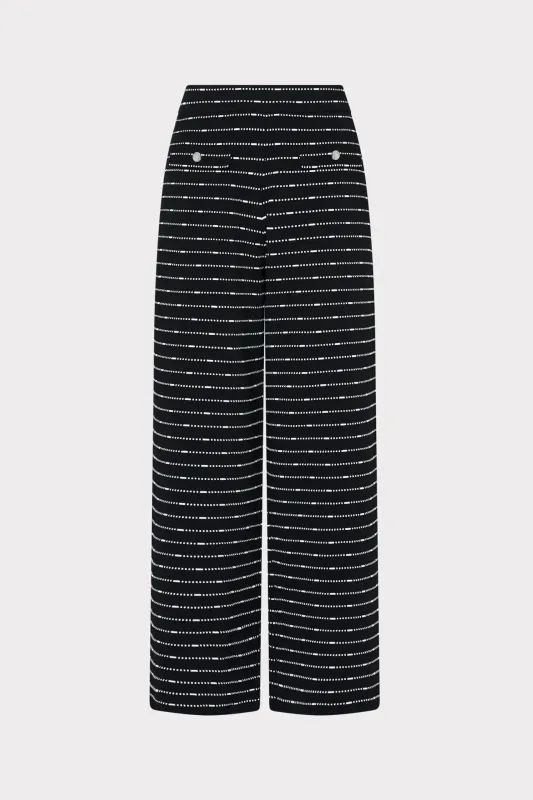 Lettie Striped Knit Pants made by Milly