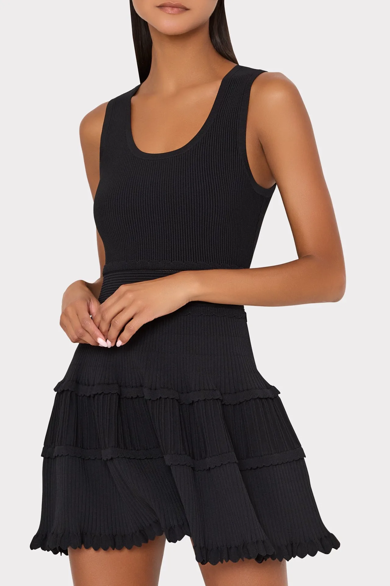 Suri Scallop Mini Dress sold by Milly product image thumbnail 3