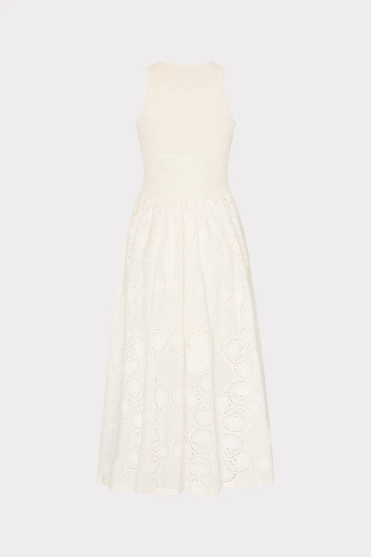 Geo Eyelet Knit Combo Midi Dress sold by Milly product image thumbnail 4