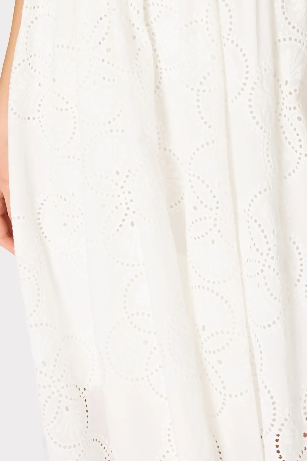 Geo Eyelet Knit Combo Midi Dress sold by Milly product image thumbnail 3