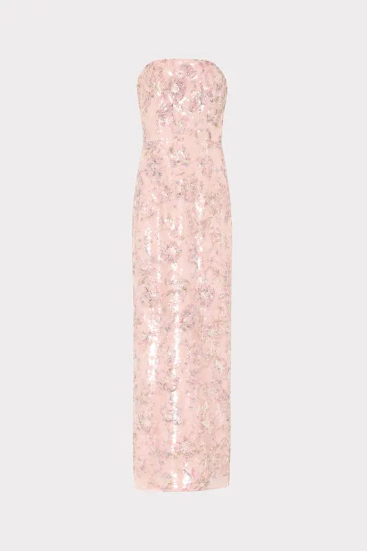 Jasmine Sequins Strapless Dress made by Milly