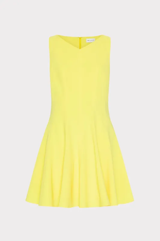 Sleeveless Stretch Cady Fit And Flare sold by Milly