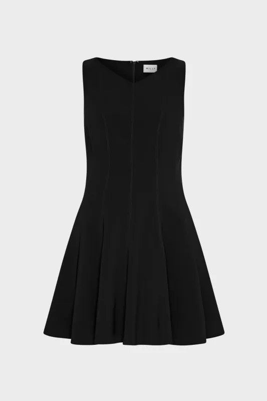 Sleeveless Stretch Cady Fit And Flare made by Milly