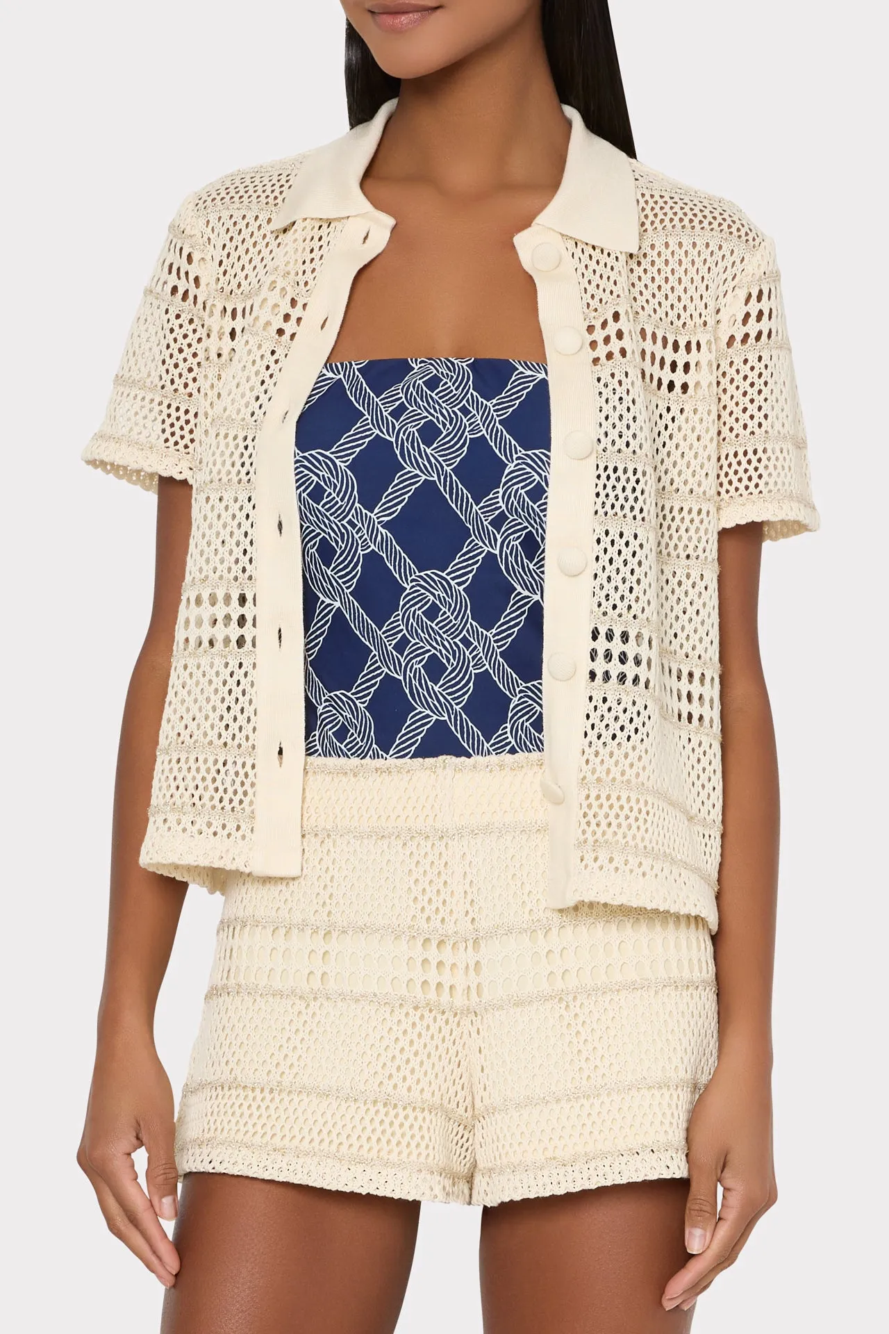 Crochet Knit Shorts sold by Milly product image thumbnail 4