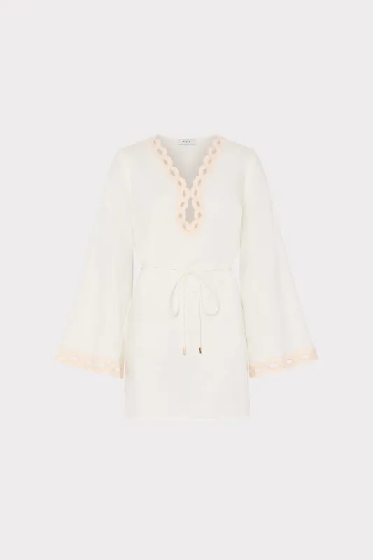 Linen Chain Embroidery Cover-Up sold by Milly