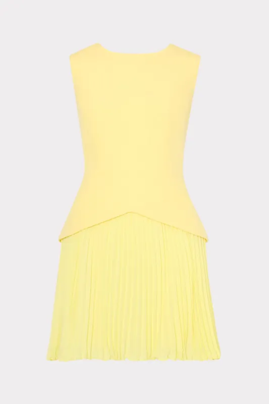 Haddy Pleated Mini Dress sold by Milly