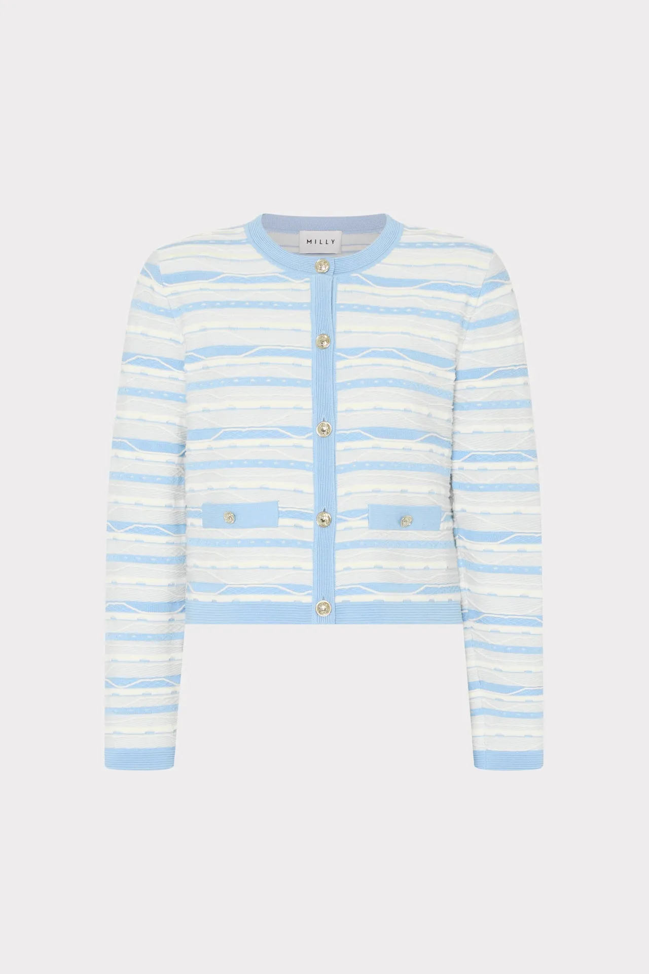 Skye Stripe Cardigan sold by Milly