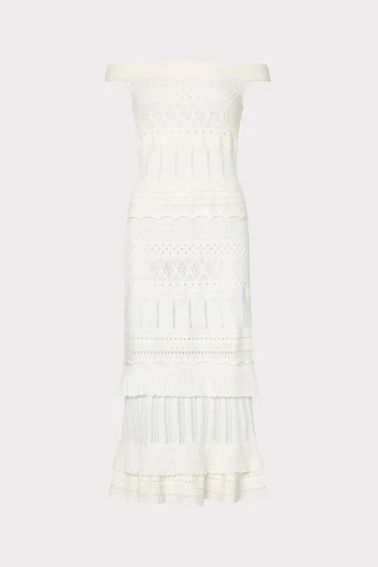 Maven Ruffle Midi Dress sold by Milly