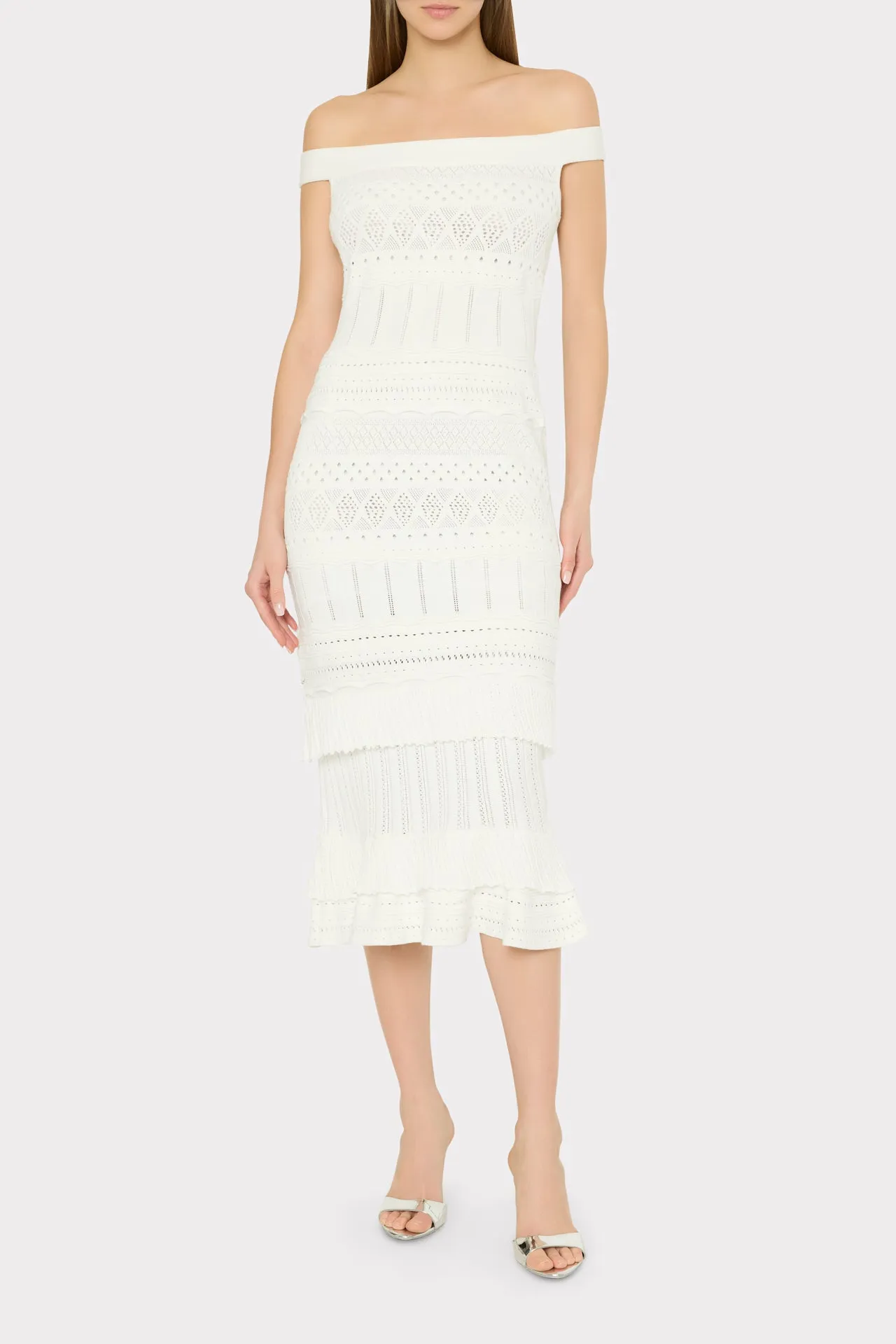 Maven Ruffle Midi Dress sold by Milly product image thumbnail 2