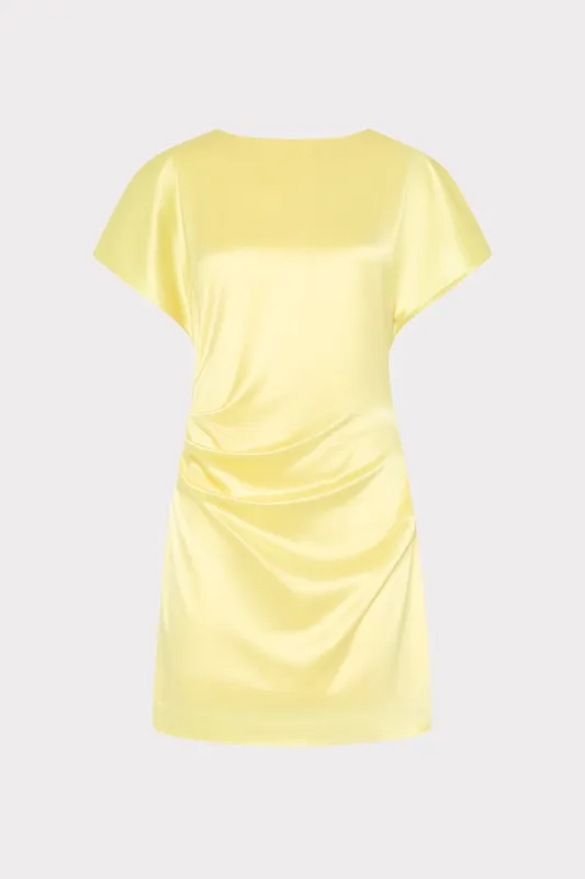 Kora Hammered Satin Mini Dress sold by Milly
