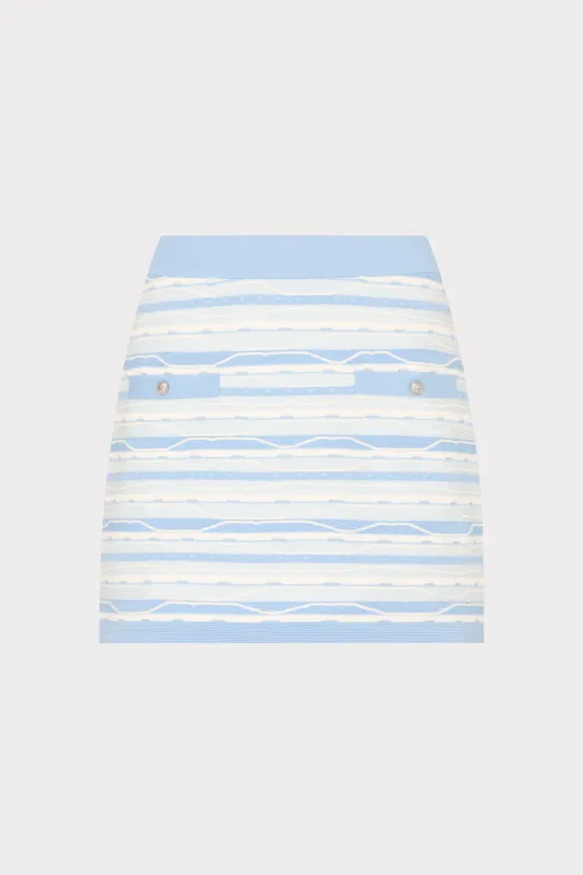 Sawyer Stripe Mini Skirt made by Milly