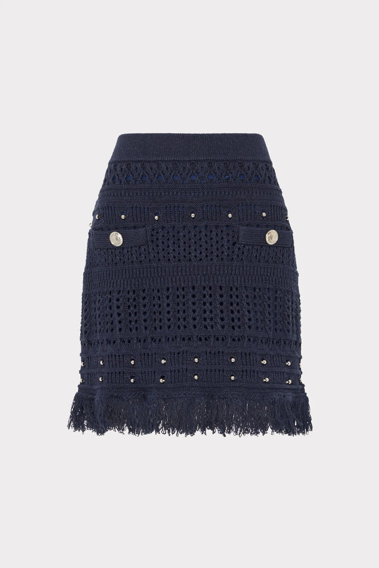 Beaded Fringe Mini Skirt sold by Milly