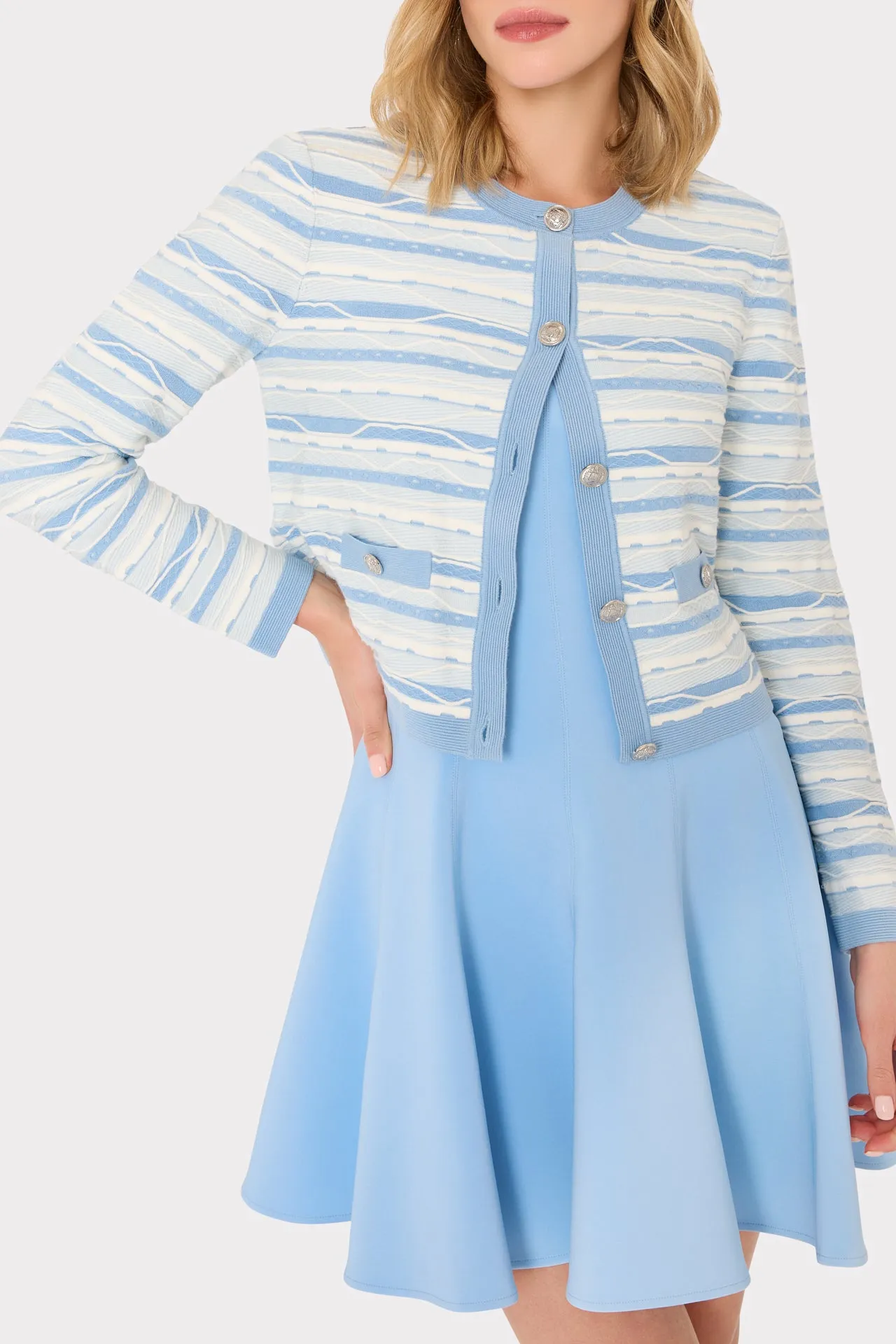 Sleeveless Stretch Cady Fit And Flare sold by Milly product image thumbnail 4