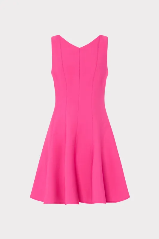 Sleeveless Stretch Cady Fit And Flare sold by Milly