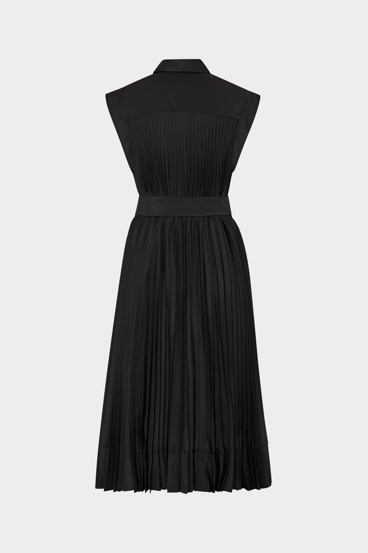 Johanna Pleated Twill Midi Dress sold by Milly product image thumbnail 5