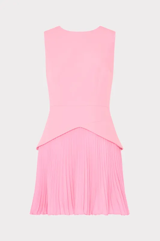 Haddy Pleated Mini Dress made by Milly
