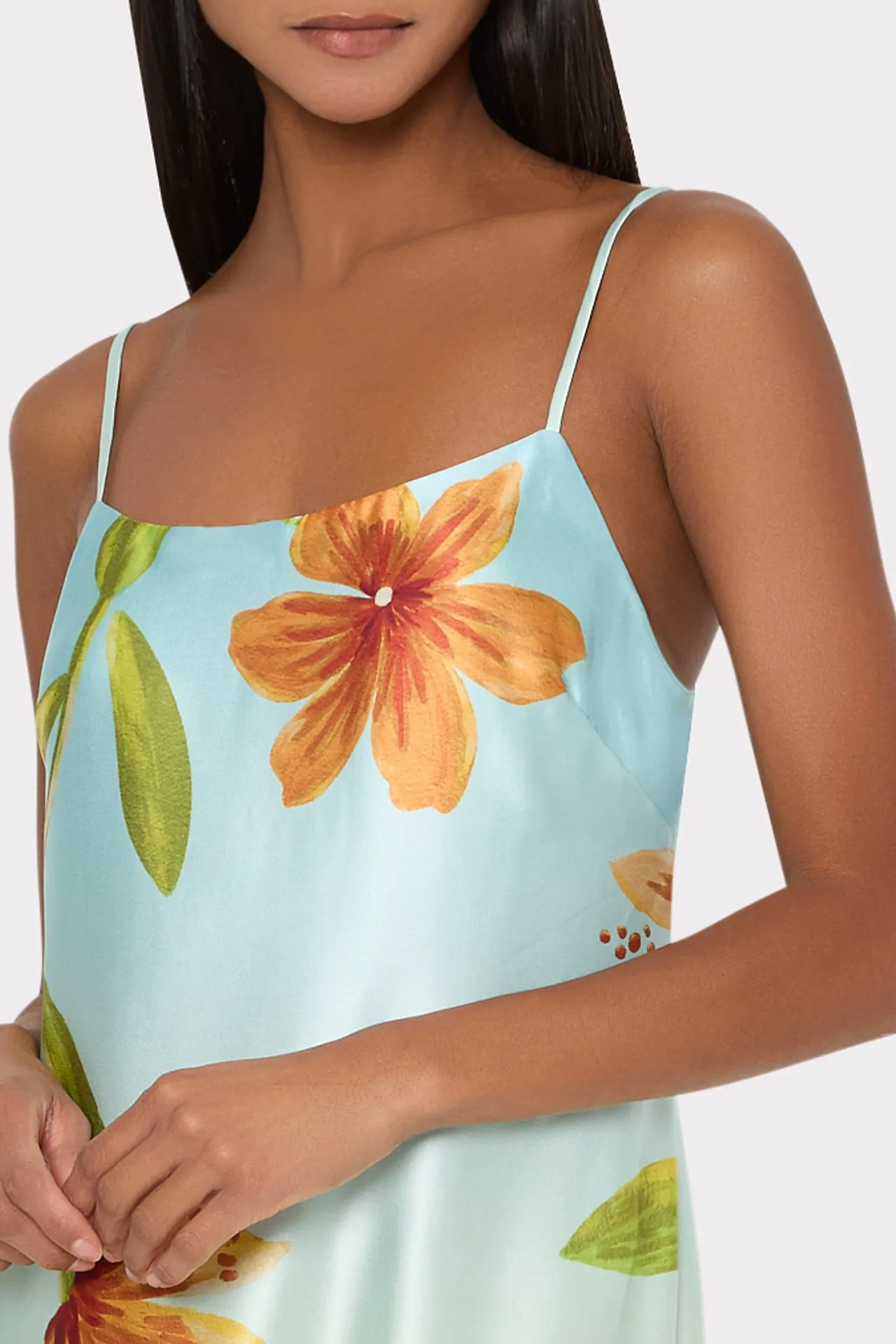 Lily Floral Satin Dress sold by Milly product image thumbnail 4