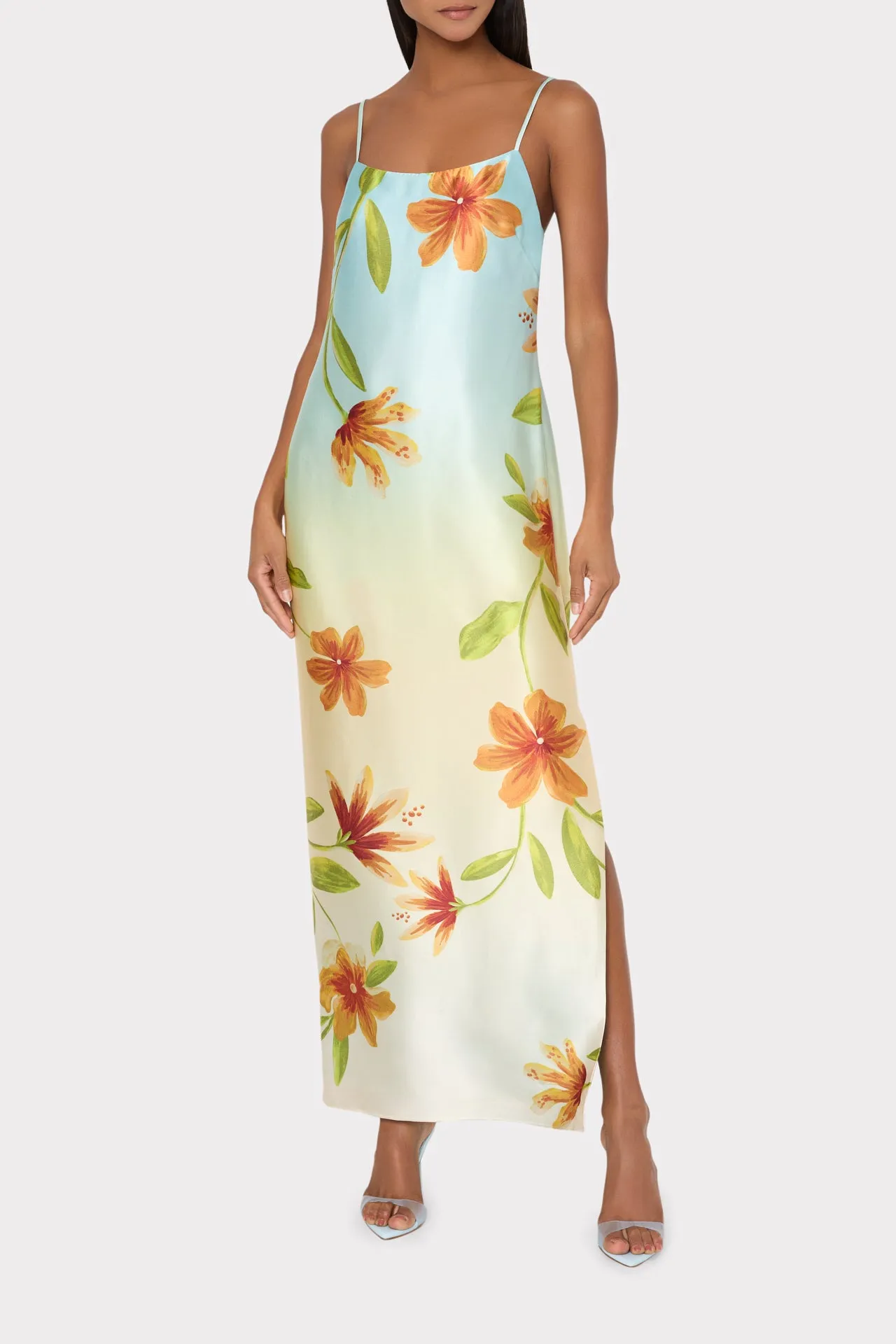 Lily Floral Satin Dress sold by Milly product image thumbnail 2