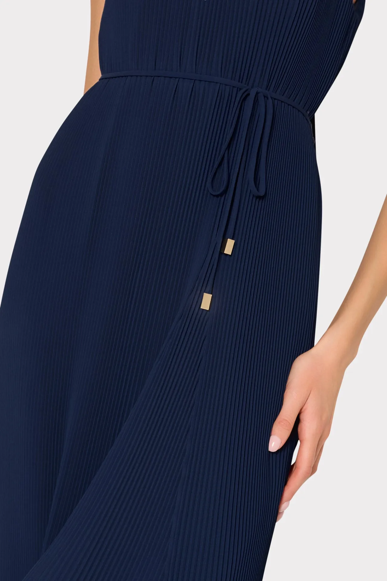 Nalani Pleated Midi Dress sold by Milly product image thumbnail 4