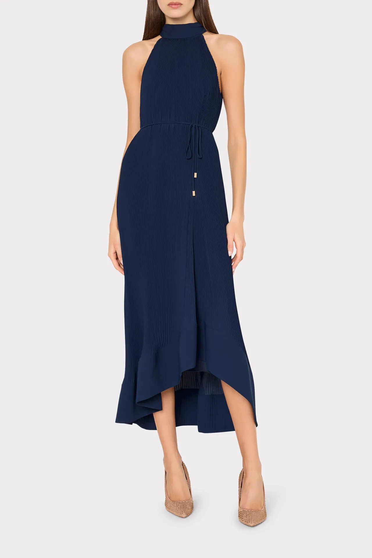 Nalani Pleated Midi Dress sold by Milly product image thumbnail 3