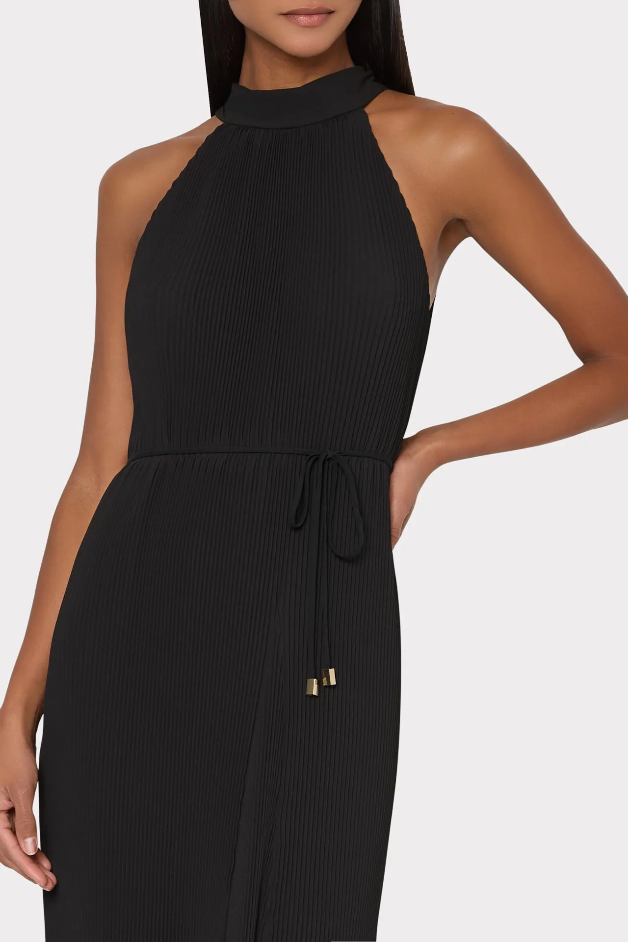 Nalani Pleated Midi Dress sold by Milly product image thumbnail 4